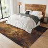 Abstract Bronze Area Rug, Brown and Black Imitation Oil Painting Indoor Living Room Rugs, Non Slip Low Pile Easy Clean Carpet for Bedroom Dining Room Farmhouse Decor Floor Mat - 3 ft x 4 ft view 3