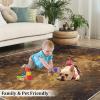 Abstract Bronze Area Rug, Brown and Black Imitation Oil Painting Indoor Living Room Rugs, Non Slip Low Pile Easy Clean Carpet for Bedroom Dining Room Farmhouse Decor Floor Mat - 3 ft x 4 ft view 4