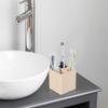 Diatomite Toothbrush Holders for Bathrooms, Electric Toothbrush and Toothpaste Holder 3 Slots Tooth Brush Organizer for Bathroom Countertop, Shower, Vanity - Yellow view 2