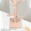 flexman Mug Holder Tree, Wood Hanger Stand with 6 Hooks Weighted Base Anti Slip Coffee Mug Rack for Organizing Towels, Bracelets, Rings view 4