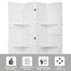 Room Divider 4 Panel Folding Screen Room Divider w/Removable Storage Shelves,Wood Privacy Screen for Home Office Bedroom,Room Partitions Divider for Room Separation,Partition and Divider Freestanding view 3