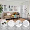 Room Divider 4 Panel Folding Screen Room Divider w/Removable Storage Shelves,Wood Privacy Screen for Home Office Bedroom,Room Partitions Divider for Room Separation,Partition and Divider Freestanding view 4