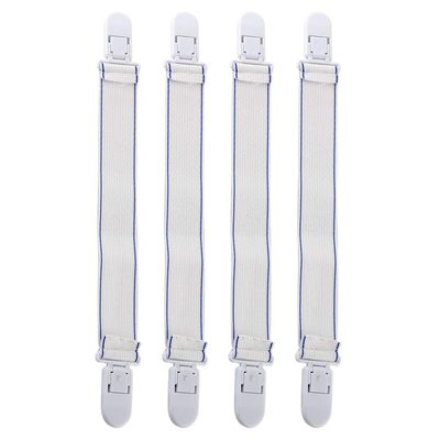 Sheet Straps, 4Pcs Bed Sheet Fasteners, Multipurpose Bed Sheet Clip, Mattress Holder Clothes Pegs, Bed Sheet Straps with High Elasticity for Mattresses Fitted Sheets Flat Sheets