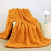 Admitrack Chunky Knit Blanket Throw, 100% Hand Knit Chenille Throw Blanket for Sofa & Home Decor, Soft and Cozy Knitted Throw Blankets (Orange, 51"x63") view 1
