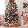 Deer Skin christmas tree skirt round decor ornament little for kitchen Holiday outdoor 4 ft view 4