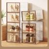 HYAOYMEND Shoe box storage box, transparent shoe cabinet, shoe storage, shoe rack, folding shoe storage, storage box folding, 0x0x0cm, 8 mango oranges in 46.5 yards view 4