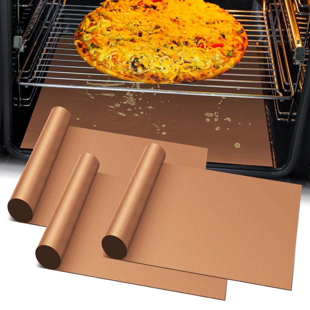 3 Pack Heavy Duty Oven Cover - 23.6"x 15.7" Non-Stick Reusable Liner for Electric, Gas, Toaster Ovens, BBQ - BPA & PFOA Free
