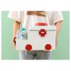 Mrisata Medicine Box, Ambulance Shape Large Capacity Double Layer Design Classified Storage, Portable Handle with Transparent Dust Cover,Medicine Storage Organizer Box with Portable Handle view 3