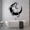 Aportif Snake and Moon Metal Wall Art, Moon Wall Decor, Snake Metal Wall Decor, Witchy Artwork, Boho Decorations, Bathroom Wall Art (Gold, 19"x21" | 47x54cm) view 4