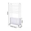 Zfmnoyev Large Metal Ribbon Rack with Wheels, 140cm Tall Scarf Ribbon Satin Rack, Roll Storage/Gift Warp Paper Organizer Holder, Spools Dispenser Movable Cart(White,100x30x140cm) view 2