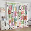 ABC Alphabet Curtains for Kids Bedroom, Colorful Cute Cartoon English Capital Letters Funny Animals Window Treatments Drapes for Boys Children Toddler Nursery Playroom Curtains 63" W X 72" L view 4