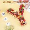 10'' Hard Acrylic Letter Box Charcuterie Letters Fillable Box Reusable Hollow Letter Serving Tray Candy Dish for Birthday Party Decor Letter Boxes Plates for Food, Without Lid (Clear, Letter Y) view 3