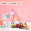 10'' Hard Acrylic Letter Box Charcuterie Letters Fillable Box Reusable Hollow Letter Serving Tray Candy Dish for Birthday Party Decor Letter Boxes Plates for Food, Without Lid (Clear, Letter Y) view 4