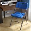 Folding Chairs, Indoor Outdoor Plastic Commercial Stackable Foldable Guest Chairs for Indoor and Outdoor, Wedding, Party, Restaurant, Meeting Room, Patio and Garden (1 Pack)(Blue) view 2