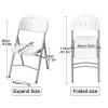 Folding Chairs, Indoor Outdoor Plastic Commercial Stackable Foldable Guest Chairs for Indoor and Outdoor, Wedding, Party, Restaurant, Meeting Room, Patio and Garden (1 Pack)(Blue) view 3