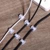 Rooyar 60Pcs Outdoor Cable Clips with Adhesive Tapes Holder Wire Holder for LED String Light Decor, White view 2
