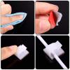 Rooyar 60Pcs Outdoor Cable Clips with Adhesive Tapes Holder Wire Holder for LED String Light Decor, White view 3