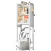 CUPKEE Over Toilet Storage with Doors, Multifunctional Toilet Shelf Space Saver with Cabinet, Space Saver Toilet Rack with 4 Hooks Laundry Organizer,White,3 Tier view 1