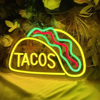 Tacos Neon Sign Led Tacos Neon Lights for Wall Decor Neon Tacos Light up Sign Powered by USB Neon Lights for Mexican Restaurant Bar Shop Window
