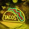 Tacos Neon Sign Led Tacos Neon Lights for Wall Decor Neon Tacos Light up Sign Powered by USB Neon Lights for Mexican Restaurant Bar Shop Window view 1