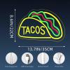 Tacos Neon Sign Led Tacos Neon Lights for Wall Decor Neon Tacos Light up Sign Powered by USB Neon Lights for Mexican Restaurant Bar Shop Window view 4