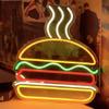 Burgers Neon Sign for Wall Decor Dimmable Hamburger Led Neon Light Business Light Up Sign for Hamburger Shop Restaurant Bar Cafe Fast Food Shop Dcor view 1