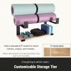 RoakyRoasy 2-Tier Steel Yoga Mat Wall Mount, Adjustable Width, Holds 4 Mats view 4