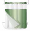 Anzona No Hook Shower Curtains, Forest Green Ombre Standard Bathroom Curtains with Snap in Liner, Rustic Green Color Gradient Waterproof Washable Fabric Bathroom Shower Curtain Sets, 60" x 72" view 1