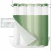 Anzona No Hook Shower Curtains, Forest Green Ombre Standard Bathroom Curtains with Snap in Liner, Rustic Green Color Gradient Waterproof Washable Fabric Bathroom Shower Curtain Sets, 60" x 72" view 2