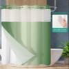 Anzona No Hook Shower Curtains, Forest Green Ombre Standard Bathroom Curtains with Snap in Liner, Rustic Green Color Gradient Waterproof Washable Fabric Bathroom Shower Curtain Sets, 60" x 72" view 3