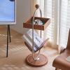 2 Tier End Table, Solid Wood Sofa Side Table Mid Century Modern Nightstand with Storage Shelf, Small Accent Table for Small Spaces, Bedroom, Living Room view 1