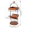 2 Tier End Table, Solid Wood Sofa Side Table Mid Century Modern Nightstand with Storage Shelf, Small Accent Table for Small Spaces, Bedroom, Living Room view 2
