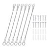 PATIKIL Cabinet Door Restraint Kit 0.08" x 4", 6 Pack Stainless Steel Flexible Braided Cable Door Hinge Limiter for Limiting Chest Cupboard Door Opening Angle Swing view 1
