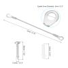 PATIKIL Cabinet Door Restraint Kit 0.08" x 4", 6 Pack Stainless Steel Flexible Braided Cable Door Hinge Limiter for Limiting Chest Cupboard Door Opening Angle Swing view 2