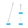 PATIKIL Cabinet Door Restraint Kit 0.08" x 4", 6 Pack Stainless Steel Flexible Braided Cable Door Hinge Limiter for Limiting Chest Cupboard Door Opening Angle Swing view 3