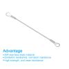PATIKIL Cabinet Door Restraint Kit 0.08" x 4", 6 Pack Stainless Steel Flexible Braided Cable Door Hinge Limiter for Limiting Chest Cupboard Door Opening Angle Swing view 4