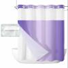 Anzona No Hook Shower Curtains, Purple Ombre Standard Bathroom Curtains with Snap in Liner, Farmhouse Violet Color Gradient Waterproof Washable Fabric Bathroom Shower Curtain Sets, 60" x 72" view 2