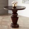 55 Downing Street Glenn 30" Wide Oak Veneer Pedestal Table view 1