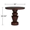 55 Downing Street Glenn 30" Wide Oak Veneer Pedestal Table view 2