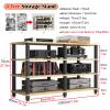 47 Inch TV Media Stand with Storage 1 2 3 4 Layer, Living Room Entertainment Center Furniture Audio Racks Tower/ Stereo Components Cabinet, Home Theater Video Game Console Shelf(Light wood,70cm/27.5in view 2