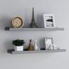 MINERWALL Wall Shelves & Ledges Picture Frame Ledge Shelves 2 pcs Gray 31.5"x3.5"x1.2" MDF,Includes Two Wall Shelves Home Dcor view 1