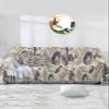Brown Paisley Floral Sofa Cover Couch Cushion Slipcover,Swirling Leafy Boho Ethnic Classic Oriental Sectional/Individual/L/T Shape Sofa Couch Recliner Protector Throws Blanket Cover,L 71"x118" view 1