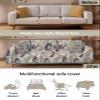 Brown Paisley Floral Sofa Cover Couch Cushion Slipcover,Swirling Leafy Boho Ethnic Classic Oriental Sectional/Individual/L/T Shape Sofa Couch Recliner Protector Throws Blanket Cover,L 71"x118" view 3