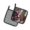 Caroline's Treasures Boston Terrier and Santa Claus Pair of Pot Holders Kitchen Heat Resistant Pot Holders Sets Oven Hot Pads for Cooking Baking BBQ, 7 1/2 x 7 1/2 view 2