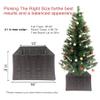 ZWHTB 21in Christmas Tree Collars for Artificial Trees, Pencil Tree Collar for Slim Trees, Boho Rustic Holiday Decor Xmas Tree Ring, Basket Base Cover, Christmas Tree Guard for Cats view 2
