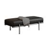 Shoe Bench Faux Leather Padded Seat End of Bed Bench with Stainless Steel Legs Office Long Bench for Entryway Bathroom Load 660 lb view 1