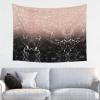 LIXLZH Marble Color Rose Gold Print Wall Tapestry Personalized Funny Backdrop Bedroom Wall Hanging Art Decor Tapestry, Black view 1