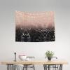 LIXLZH Marble Color Rose Gold Print Wall Tapestry Personalized Funny Backdrop Bedroom Wall Hanging Art Decor Tapestry, Black view 3