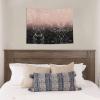 LIXLZH Marble Color Rose Gold Print Wall Tapestry Personalized Funny Backdrop Bedroom Wall Hanging Art Decor Tapestry, Black view 4