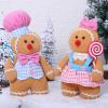 GAKSK Christmas Decorations Indoor Gingerbread Plush Hold Candy Cane Home Decor Gifts 11.8inch Gingerbread Stuffed Animal Doll Tree Toppers Christmas Decorations (2PCS) view 1